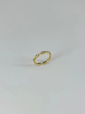 Mestore 14 K Gold Kaplama Zirkon Taşlı Yüzük