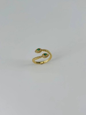 Mestore 14 K Gold Kaplama Zirkon Taşlı Yüzük