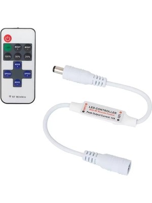 Motto Ticaret Powermaster PM-4354 Rf Uzaktan Kumandalı Şerit LED Dimmer Kontrol Cihazı (5-24V 12A)