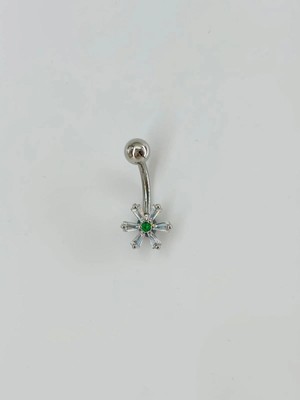 Mestore Çiçek Detaylı Göbek Piercing