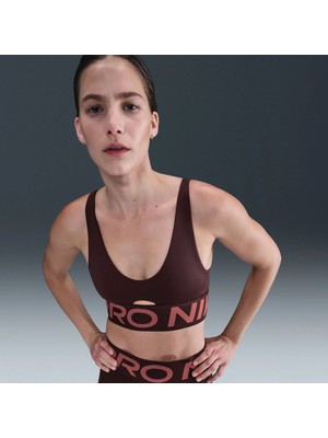 Nike Pro Indy Plunge Orta Destekli Pedli Kadın Sporcu Sütyeni