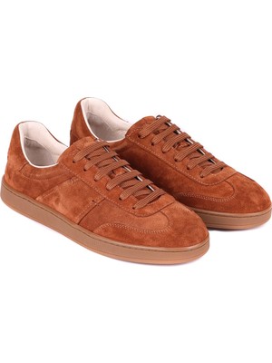 Shoetyle - Hakiki Süet Deri Taba Rengi Erkek Sneaker - 666-SH-10-129