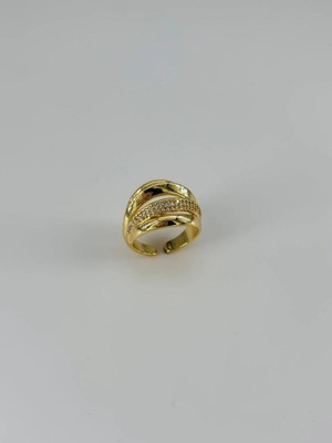 Mestore 14 K Gold Kaplama Zirkon Taşlı Yüzük