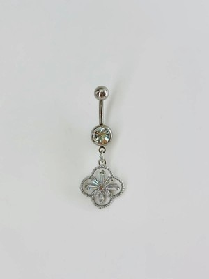 Mestore Çiçek Detaylı Göbek Piercing