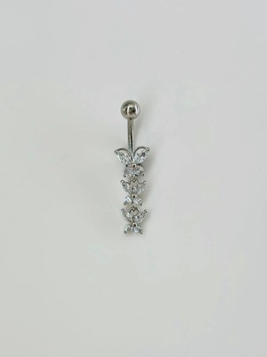 Mestore Kelebek Detaylı Sallantılı Göbek Piercing