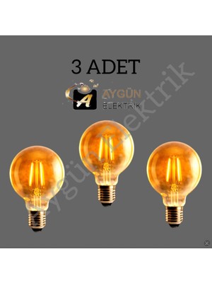 Cata Aygünelektrik CT-4286 6W Rustik LED G90 Glop Ampul E27/ Amberünün