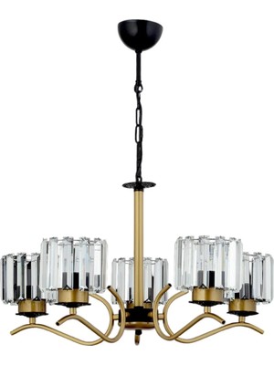 Esslight AYLA 5 Lİ SARKIT AVİZE KRİSTAL TAŞLI MODERN DEKORATİF AYDINLATMA