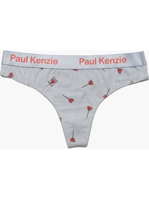 Paul Kenzie x Durex - Desenli Kadın String Külot - Lovepop