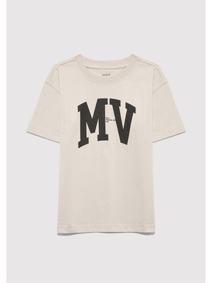 Mavi Mv Logo Bej Erkek Çocuk T-Shirt M6610213-70144