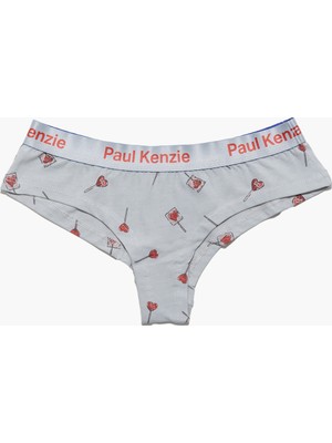 Paul Kenzie x Durex - Desenli Kadın Cheeky Külot - Lovepop
