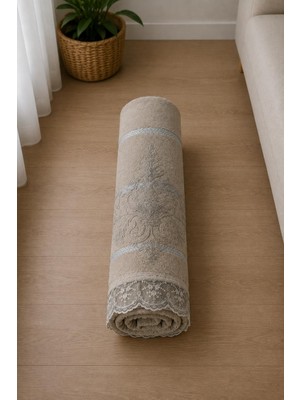 Zarafet Serisi Bej Rengi  4’lü Seccade Seti Çeyizlik Gelin Bohçası Nişan Seti 70×110 cm