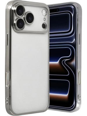 Mestore Apple Iphone 17 Pro Max Razer Lensli Silikon - Gümüş