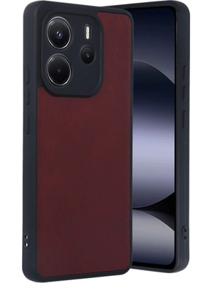 Mestore Xiaomi Redmi Note 14 4g Kılıf Aras Deri Kapak - Bordo