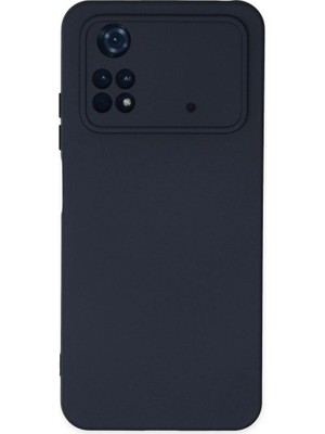 Mestore Xiaomi Poco M4 Pro 4g Kılıf Nano Içi Kadife Silikon - Lacivert