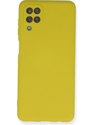 Mestore Samsung Galaxy A12 Kılıf Nano Içi Kadife Silikon - Sarı