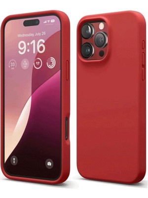 Mestore Apple Iphone 16 Pro Max Kılıf Nano Içi Kadife Silikon - Kırmızı
