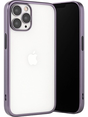 Mestore Apple Iphone 13 Pro Max Kılıf Razer Lensli Silikon - Mor