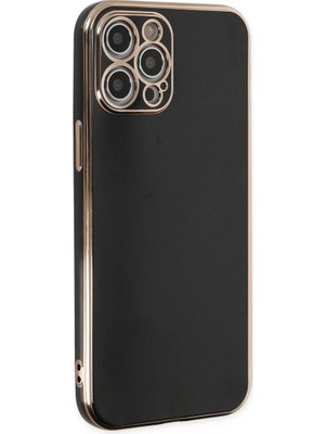 Mestore Apple Iphone 12 Pro Max Kılıf Volet Silikon - Siyah