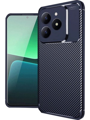 Mestore Realme C61 Kılıf Auto Focus Karbon Kapak - Lacivert