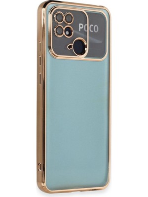 Mestore Xiaomi Redmi 10C Kılıf Razer Lensli Silikon - Gold