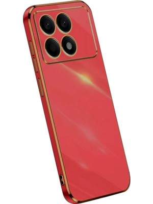 Mestore Xiaomi Poco X6 Pro Kılıf Volet Silikon - Kırmızı