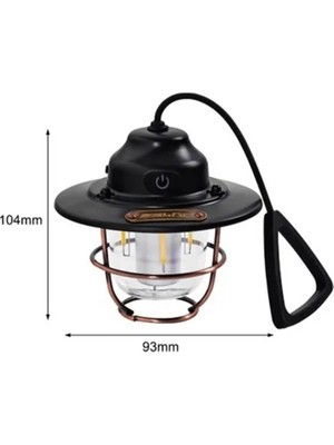 Svoria Store Kamp ve Bahçe Için Retro LED Fener – Sıcak Işık, Uzun Ömürlü Batarya