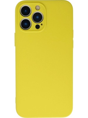 Mestore Apple Iphone 13 Pro Max Kılıf Nano Içi Kadife Silikon - Sarı
