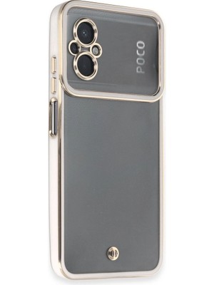 Mestore Xiaomi Poco M5 Kılıf Liva Lens Silikon - Beyaz