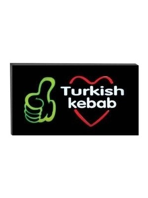 Svoria Store Işıklı Tak Çalıştır Hazır Tabela Turkish Kebap