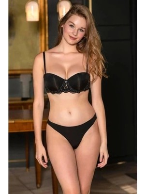 Pileli Store Pilelistore Gallipoli 31382 Straplez Sütyen, String ve Bacak Bandı Takım