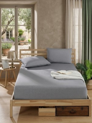 Shipla Home Pamuklu Ranforce Kumaş Lastikli Fitted Yastıklı Çarşaf Seti