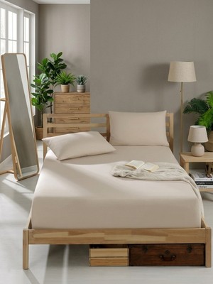 Shipla Home Pamuklu Ranforce Kumaş Lastikli Fitted Yastıklı Çarşaf Seti