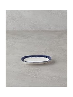 Uravas Store English Home Larry Porselen Kayık Tabak 19 cm Lacivert