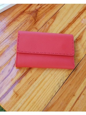 Edo Bag Wallet Hakiki Deri Mat Saraçlı Kadın Cüzdan