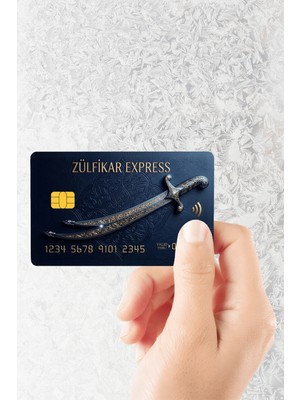 Huggy Craft Zülfikar Express Blue Premium Kart Kaplama Sticker Kart Etiketi (Yüksek Kaliteli Baskı)