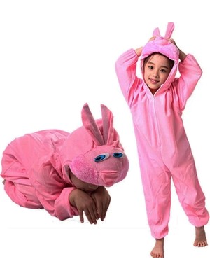 Svoria Store Çocuk Tavşan Kostümü Pembe Renk 4-5 Yaş 100 cm
