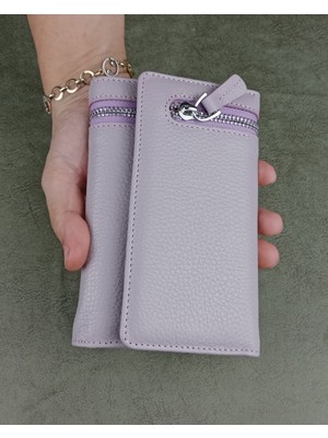 Edo Bag Wallet Hakiki Deri Parlak Çıtçıtlı Kadın Cüzdan