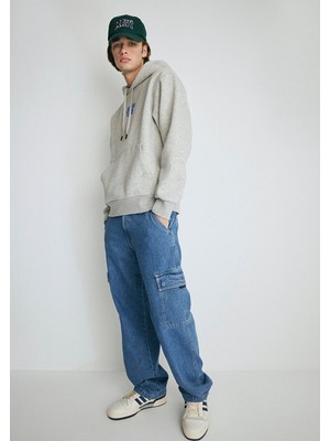 Carlos MV91 Street Indigo Mavisi Jean Pantolon Erkek Normal Bel Loose Kesim Denim 0010133-85231