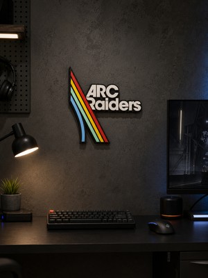 Goka 3D Craft Arc Raiders Duvar Dekoru - Oyuncu Odası Tablosu - 23 cm