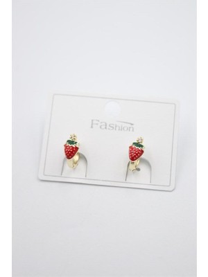Mudanis Çilek Küpe - Çok Renkli