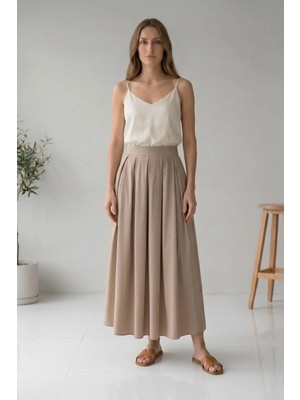 Passion Moda Evi Pileli Cepli Uzun Etek