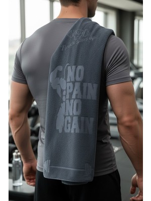 Savessa Spor HAVLUSU-40X100 Cm-Yumuşak Dokulu-Erkek-Fıtness-Pilates-Yoga-Koyu Gri-Ter Emiciliği Yüksek
