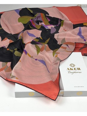 Aker Bosphorus Çift Taraflı Ipek Twill Eşarp 89147112