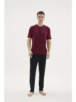 Pileli Store Pilelistore Kocabey KKT-26153  Midi Yaka Pijama Takımı