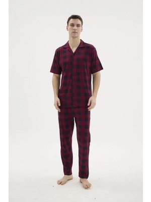 Pileli Store Pilelistore Kocabey KKT-26158  Apaj Yaka Düğmeli Pijama Takımı