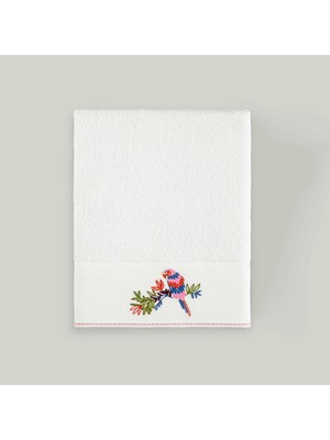 Linens Tropicano Pamuk 50X85 cm Yüz Havlusu Beyaz (450 G/m²)
