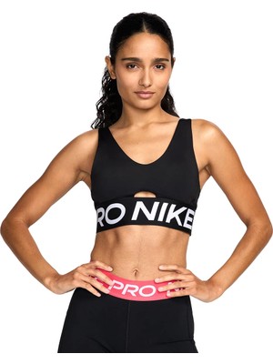 Nike Pro Indy Plunge Bra Bold Kadın Siyah Antrenman Sporcu Sütyeni
