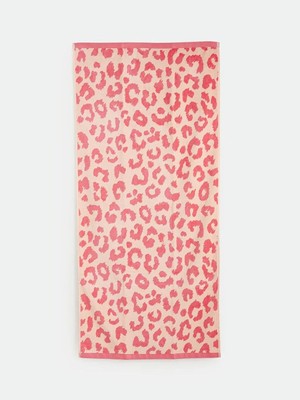 LC Waikiki Kadın Leopar Desenli Plaj Havlusu 70X150 cm  (S6)