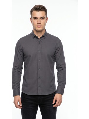 Advante Erkek Spor Slim Fit Uzun Kol Petek Dokulu Gömlek BGL-ST05482