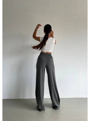 369 Etnik Butik Beli Lastikli Bol Paça Rahat Kesim Pantolon